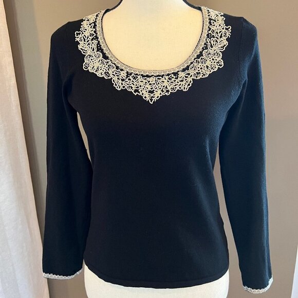 Anne Klein Sweaters - Anne Klein Lace Sweater, Size small